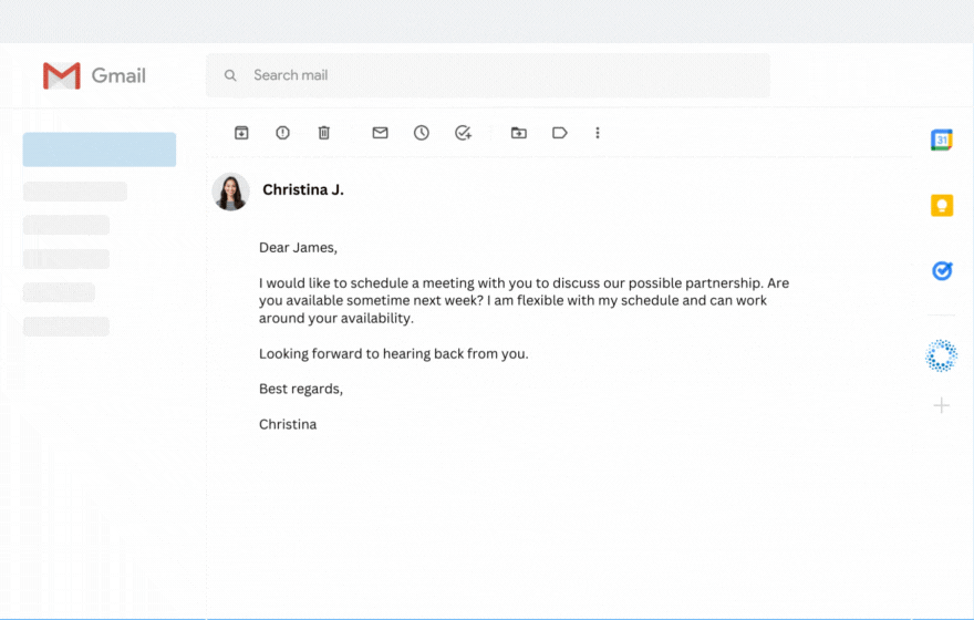 AI Mail Assistant Interface